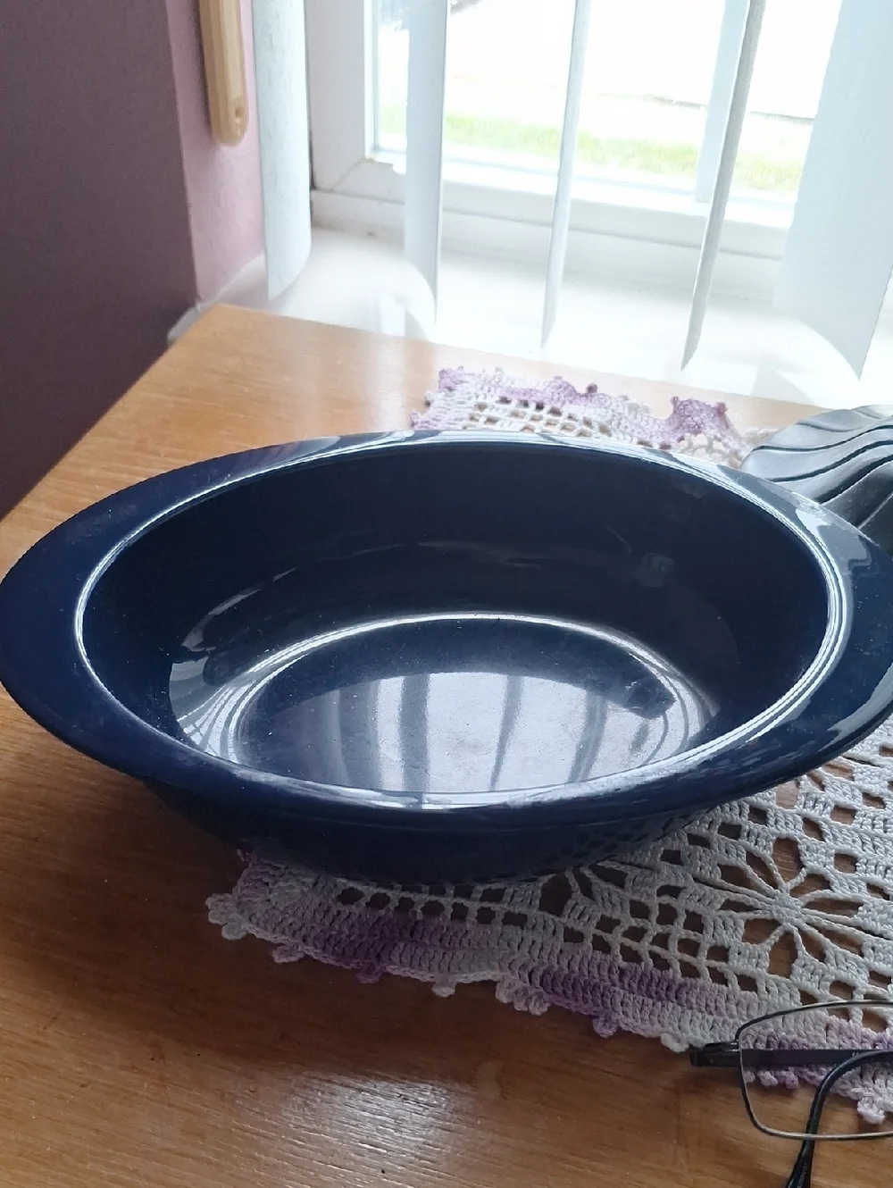 Vista Alegre White Ceramic Cook & Serve Plate with Black Logo